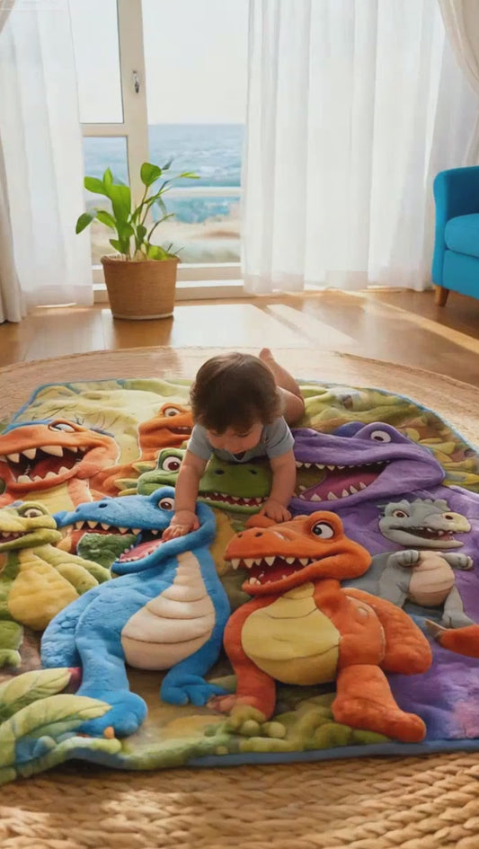 Cozy Dinosaur Delight Throw Blanket™